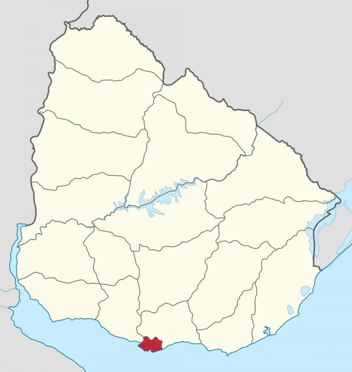 Kaart van Uruguay uiteensetting