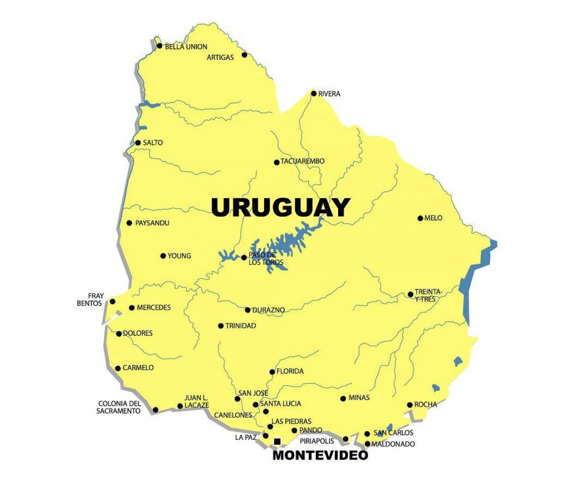 Kaart van die rivier Uruguay