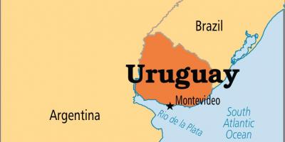 Uruguay hoofstad kaart